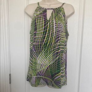Worthington Women's Multicolor Abstract Sleeveless Top